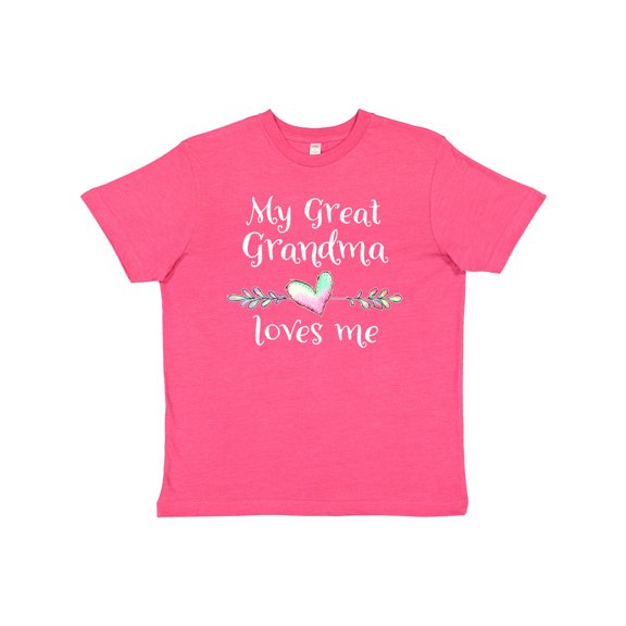 Inktastic My Great Grandma Loves Me- Heart Great Grandchild Youth T-Shirt