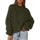 thumbnail image 1 of Suéter PRETTYGARDEN para mujer, tejido grueso oversize color verde militar, 1 of 5