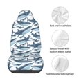 thumbnail image 4 of Wukai Cute Shark Full Set Car Seat Covers with Soft Padding Universal Auto Front Seats Protector and Cushion Mat, 4 of 5