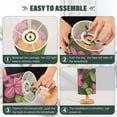 thumbnail image 4 of Pink Flowers Green Leaves Table Lamp with USB Port LED Warm Light Lamp Night Light Home Decor, 4 of 7