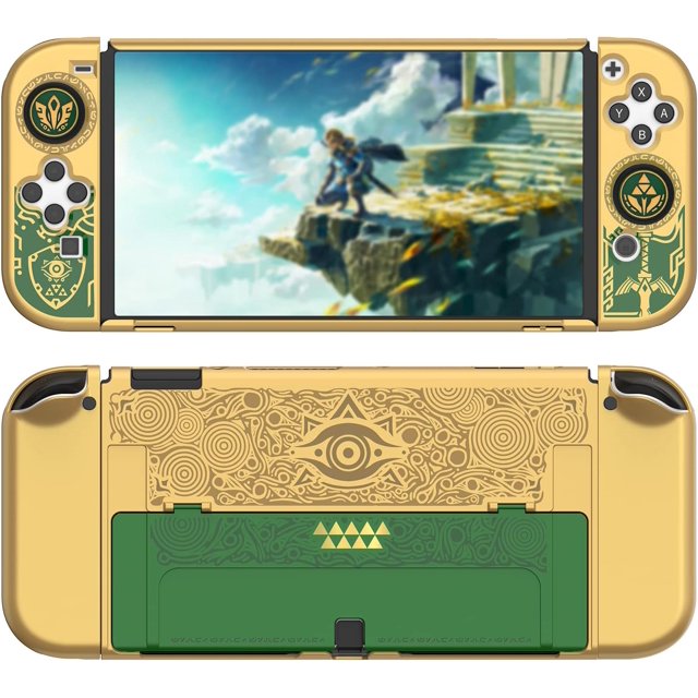 Dockable Switch OLED Protective Case, Hard Shell Case Cover Compatible for Nintendo Switch OLED, Switch Oled Case Protector with Comfortable Joy-Con Grip covers