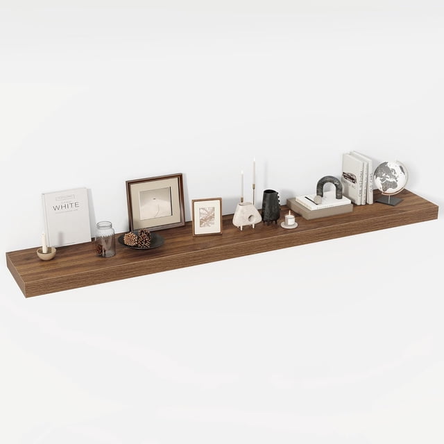 Floating Shelves Deep Floating Shelf Wall Mounted Wall Shelves Rustic Deep Bookshelf Extra Deeper & Thicker Display Shelves for Bedroom Living Room Set of