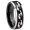 Black 2 Tone Beveled Edge, variant on Foot Print Concave Black Tungsten Men Ring 10MM