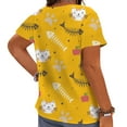 thumbnail image 2 of CLOOCL Summer Women T Shirt Cartoon Cat Fish Bones 3D Printed Funny Blouse Oversized, 2 of 6