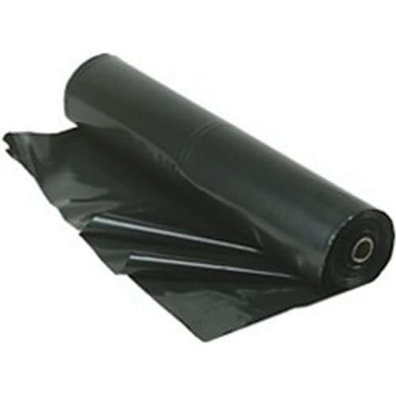 TRM 412B 12' x 100 Weather-All 4 Mil Black Poly Plastic Sheeting Visqueen Roll