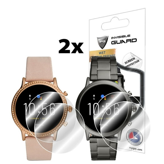 IPG for Fossil Gen 5 Carlyle & Julianna Smarwatch Screen Protector (2 Units) Invisible Ultra HD Clear Film Anti Scratch Skin Guard - Smooth/Self-Healing/Bubble -Free