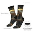 thumbnail image 4 of Daiia Adorable Otter Pair Hug Print Crew Socks – Soft Breathable Long Socks for Men & Women, Moisture-Wicking & Comfortable Daily Wear Socks, One-Size Fits Most (US 5-11), 4 of 6
