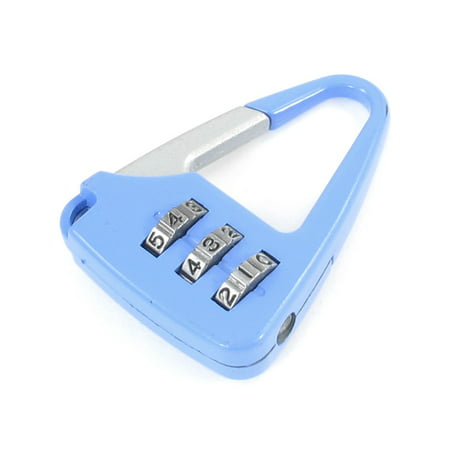 Unique Bargains Metal Handbag Shaped 3 Digit Resettable Combination Safe Lock Light Blue