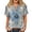 Light Blue, variant on Womens Summer Short Sleeve Tops Basic Henley Neck Button Down Blouses Flowy Tunic Shirts Trendy Outfits with Pocket
