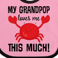 thumbnail image 4 of Inktastic My Grandpop Loves Me Crab Boys or Girls Baby Bib, 4 of 4