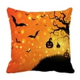 thumbnail image 1 of Funda de almohada ABPHQTO Halloween Calabazas Murciélagos 50x50 cm, 1 of 1