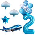 thumbnail image 1 of Set de globos aeroplanos MPRVAKYF para decoración de fiestas, 31 pulgadas, azul, 1 of 2