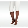 Stockings Soft, model: 2002, Knee, Short, color: Chocolate, Full Foot, Silicone Border, size: V