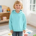 thumbnail image 2 of Byoo Toddler Girls Casual Hoodie Solid Color Long Sleeve Pullover Hooded Sweatshirt for Kids, 2 of 4
