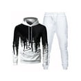 thumbnail image 1 of UKAP Mens Tracksuit 2 Pcs Jogger Set Two Pieces Sweatsuit Casual Sports Pullover White L, 1 of 2