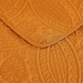 thumbnail image 4 of Chezmoi Collection Austin Full/Double Oversized Bedspread Set, 3-Piece Lightweight Microfiber Quilted Coverlet for All Seasons, Orange, 4 of 7