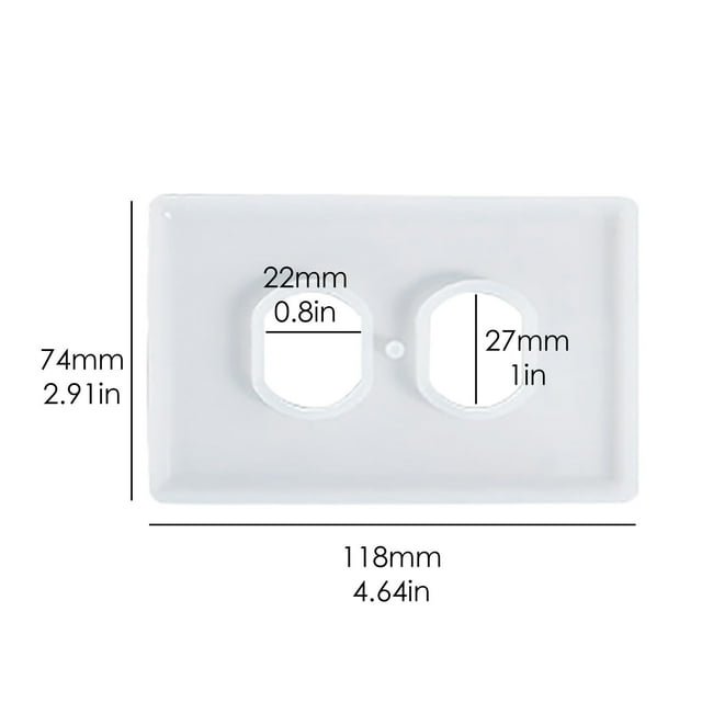 WHEANG Diy Silicone Molds Silicone Mould Epoxy Resin Mold Socket Panel Light Switch Cover Diy Craft Decor One Size Multi-Color
