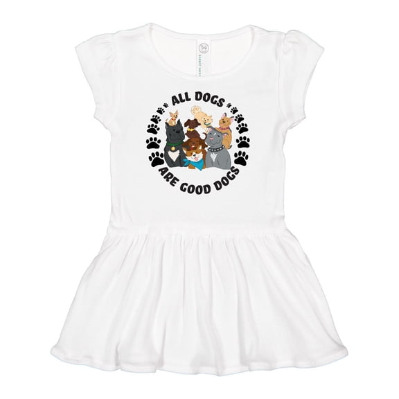 Inktastic All Dogs are Good Dogs with Cute Dog Family Girls Baby Dress