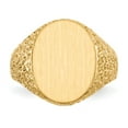 thumbnail image 4 of Solid 14k Yellow Gold Men's Engravable Signet Ring (16mm) - Size 9.5, 4 of 5