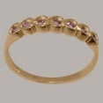 thumbnail image 3 of LBG British Made 18k Rose Gold Genuine Natural Pink Tourmaline Womens Eternity Ring - 33 size options - Size 5.5, 3 of 9