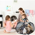 thumbnail image 3 of WRKEKC Clearance Collapsible Mesh Laundry Hamper – Breathable Foldable Basket with Side Pocket for Home or Travel, 3 of 7