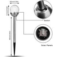thumbnail image 6 of LINLIN Homeware Stainless Steel Solar Powered Colour Changing LED Crackle Glass Ball Solar Garden Stake Lights, 6 of 9