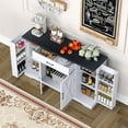 thumbnail image 7 of HAUXITIO White Buffet Cabinet with Drawer & Adjustable Shelves, Modern Coffee Bar Station for Kitchen, Pantry Storage Sideboard, 7 of 7