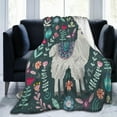 thumbnail image 5 of Alpaca Botanical Throw Blanket Cozy Plush Boho Bohemia Llama Flannel Fleece Ultra Soft Blankets Lightweight Fuzzy Party Blanket Gifts for Adult Bed Couch Sofa Kids 50"x40", 5 of 6
