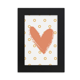 thumbnail image 1 of Plantas en forma de corazon de arte abstracto Marco de Fotos de escritorio imagen Arte Negro Pintura 5x7 pulgadas, 1 of 4