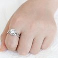 thumbnail image 2 of 3W1575 - Rhodium Brass Ring with AAA Grade CZ in Clear, 2 of 5