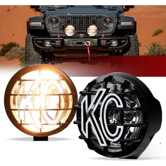 KC HiLiTES Pair 100W 6" Apollo Pro Halogen Spot Beam 4X4 Off-Road Fog Lights G16