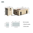 thumbnail image 4 of Elegant Brown Aluminum Fire Table with Built-In Ice Bucket & Gas Tank Side Table, 4 of 8
