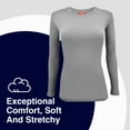thumbnail image 3 of Natural Uniforms Under Scrub Tee Crew Neck Long Sleeve T-Shirt Pack of 2, 3 of 7