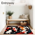 thumbnail image 3 of ODIKA 5'x7' Machine Washable Non-Slip Area Rug, Japanese Koi Fish Doormat Half Round Carp for Entrance High Traffic Rug, White, 68933, 3 of 7