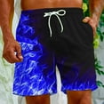 thumbnail image 4 of fheaev Swim Trunks Shorts for Men Dry Drawstring Flame Printing Bathing Suits with Pockets Outdoor Board Beachwear, 4 of 9