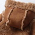 thumbnail image 4 of Jalioing Baby Boys Girls Winter Jumpsuit Thermal Fuzzy Fleece Hooded Snowsuit Thick Warm Long Sleeve Zipper Rompers, 4 of 5