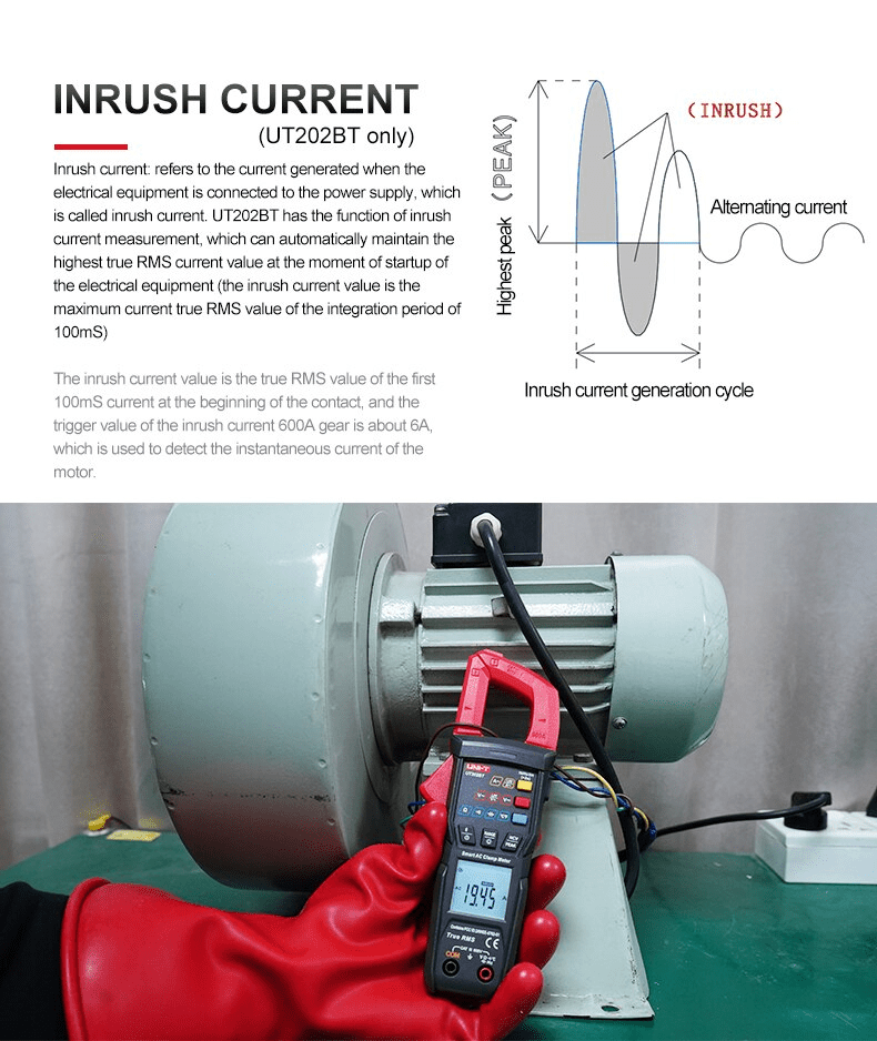UNI-T Uni-trend Multimeter clamp meter UT202T Digital clamp meter 600A DC Current Pliers Ammeter Voltage Tester Temperature Frequency Meter Auto Range(UT202T)