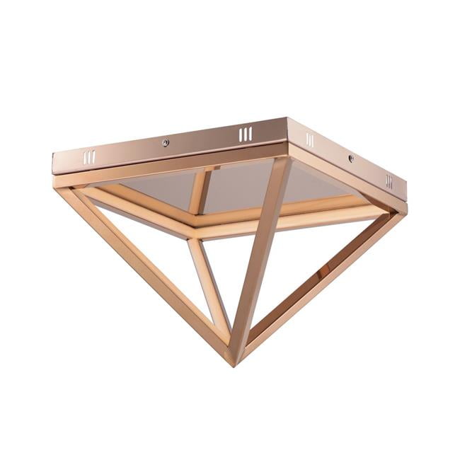 Et2 E20810 Rg Pyramid Led 12 In Rose Gold Flush Mount Ceiling Light Rose Gold Flush Mount Ceiling Light