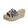 thumbnail image 1 of Zapatillas informales de verano 2022 para mujer, zapatillas cómodas a la moda para mujer, zapatillas de talla grande 35-42, tacones de cuña, zapatillas de tacón alto para mujer 36 Gao Jinjia LED, 1 of 2