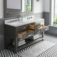 thumbnail image 4 of Water Creation Madalyn 60" Wood Double Bathroom Vanity in Cashmere Gray/White, 4 of 6