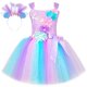 thumbnail image 3 of Vestido de princesa sirena para niñas, vestidos de tutú para fiesta de cumpleaños con flores pastel, disfraz de sirenita de Halloween para niños, ropa, 3 of 5