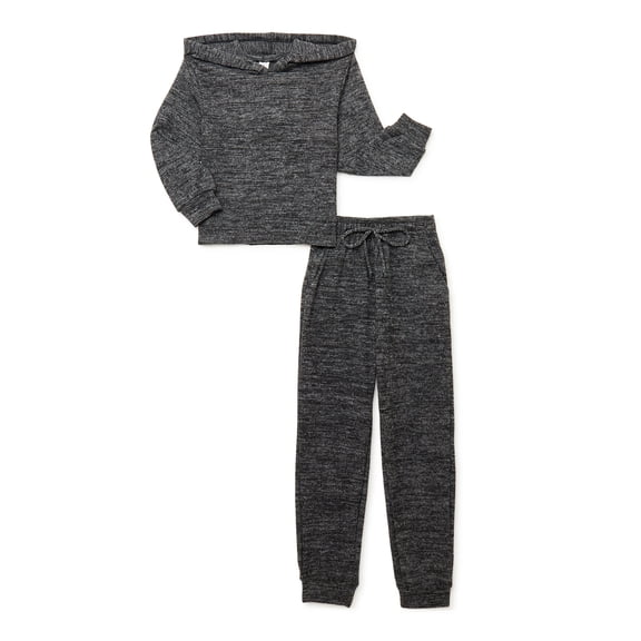 YMI Girls' Printed Hoodie and Joggers Active Set, 2 Piece, Sizes 7-16