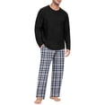 thumbnail image 3 of VV AVEORS Mens Pajama Set Pjs Christmas Plaid Sleepwear Cotton Lightweight Long Sleeve Pjs Soft Comfy Sleep Set With Pocket White S, 3 of 8