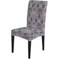 thumbnail image 2 of Chair Cover Set of 4 Baroque Floral Pattern Classic Floral Ornament Vintage Dining Chair Slipcover for Home or Party, 2 of 6