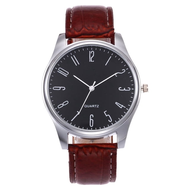 Reloj de cuarzo para hombre, relojes para hombre, reloj de pulsera de cuarzo de cuero de moda para negocios para hombre.