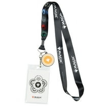 Magic The Gathering Mana Symbols ID Badge Holder Lanyard w/ Rubber Planeswalker Pendant