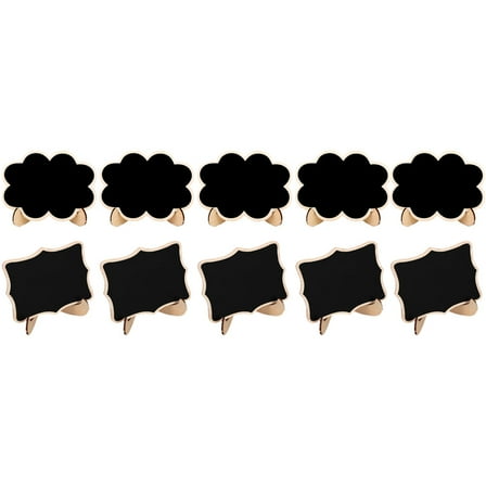 HOMOBABE Reusable Chalkboard Signs Mini Wooden Blackboards 10Pcs 3.93X2.91X0.20in