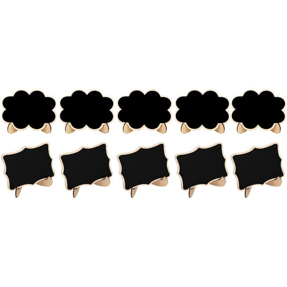 HOMOBABE Reusable Chalkboard Signs Mini Wooden Blackboards 10Pcs 3.93X2.91X0.20in