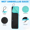 thumbnail image 2 of Uxcell 1-Pack Wet Umbrellas Bags, 13.8x4.7 Inch Portable Waterproof Oxford Cloth Reversible Folding Umbrellas Sleeve Cover [Sky Blue], 2 of 7