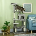 thumbnail image 2 of PawHut 56" Cat Tree, Cat Tower with Condo, Hammock, Sisal Scratching Posts, 2 of 10